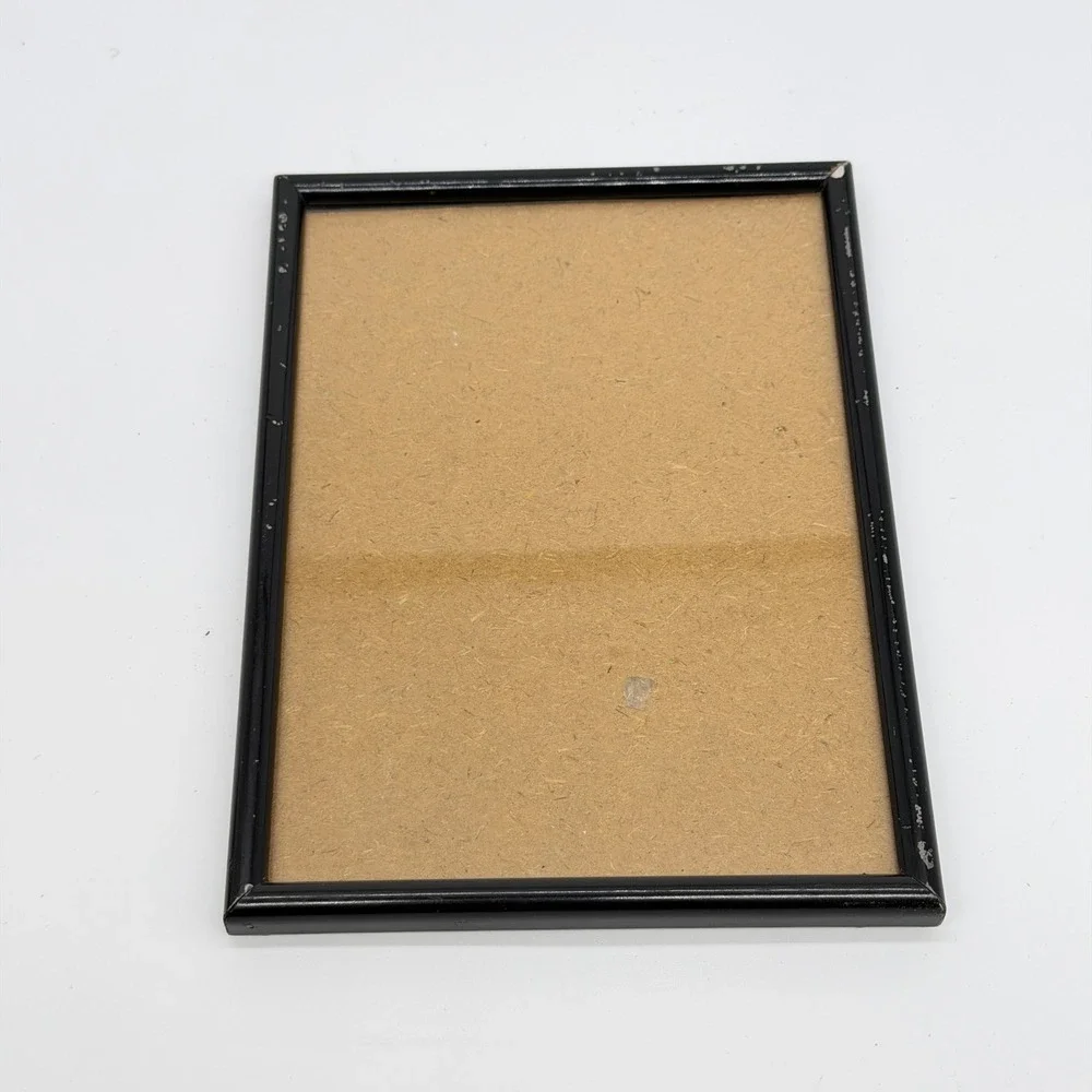 Mixed Lot of 4 Picture Frames Wood Gold Tone Metal Black 5x7 and Small Vintage